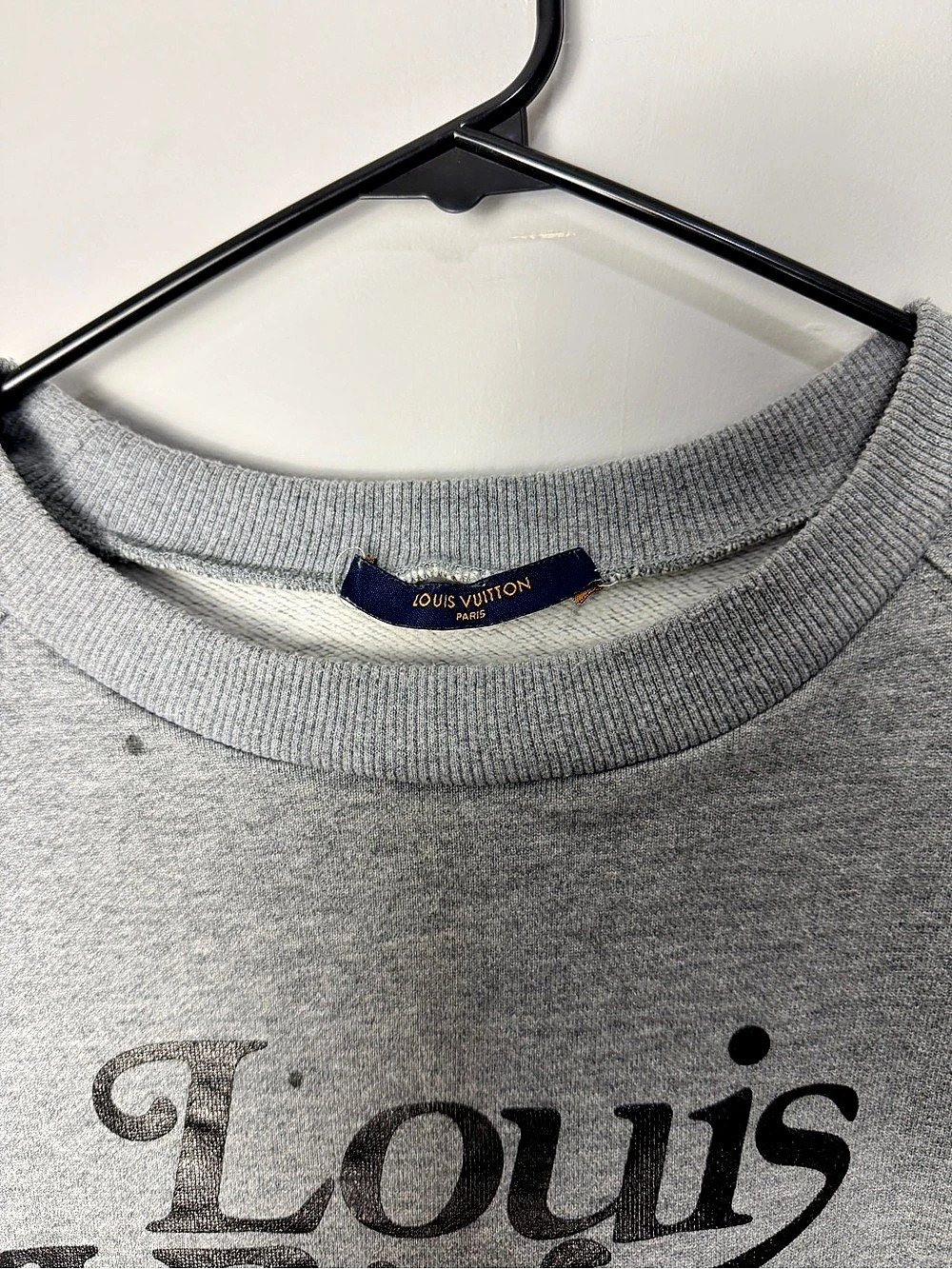 Louis Vuitton x Nigo Squared LV Sweatshirt Gray Medium - Picture 6 of 10